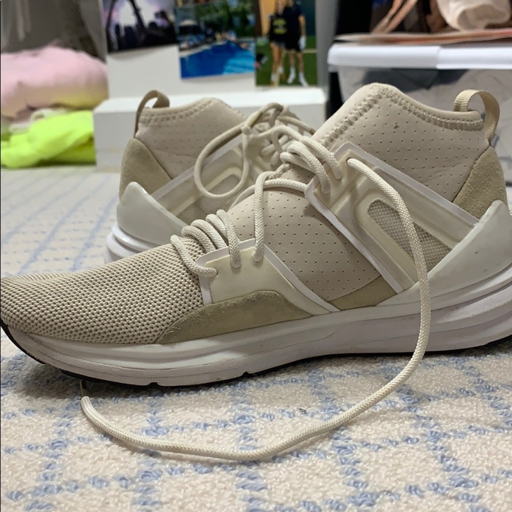 Tan puma high tops
